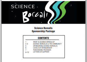 Science Borealis Sponsorship Package